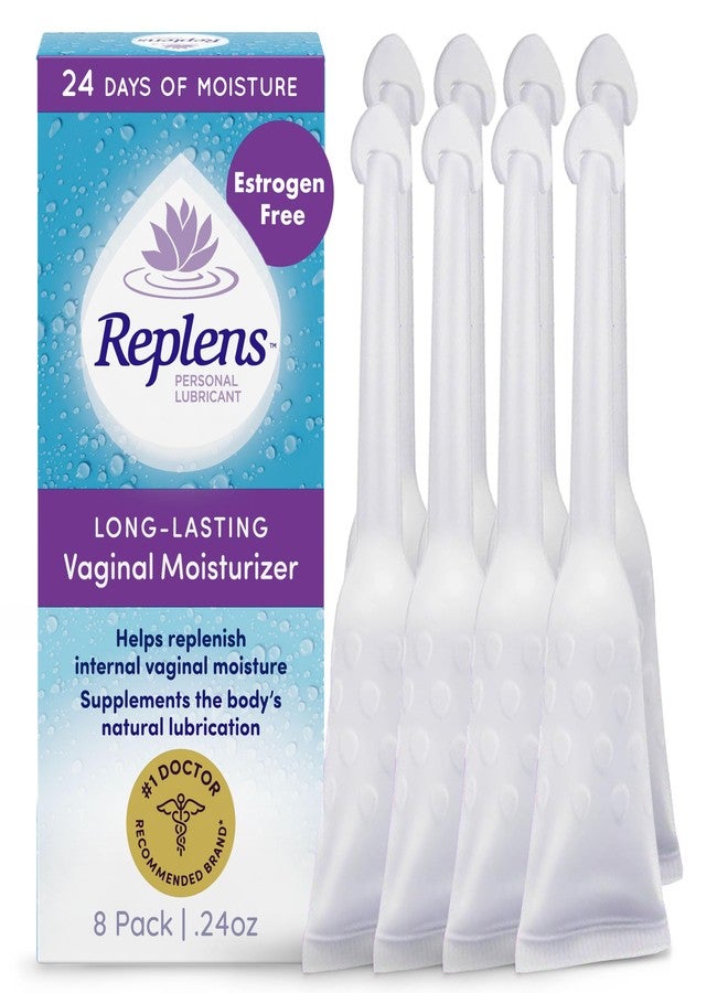 Replens Long Lasting Vaginal Moisturizer for Vaginal Dryness, Doctor Recommended & Estrogen-Free, 8 Pre-Filled Applicators - Image 1